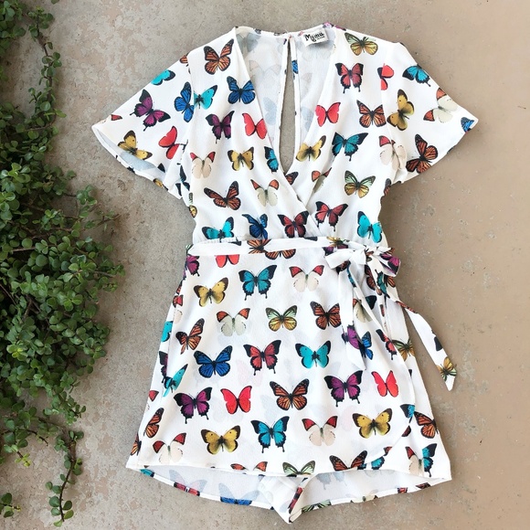 butterfly romper dress